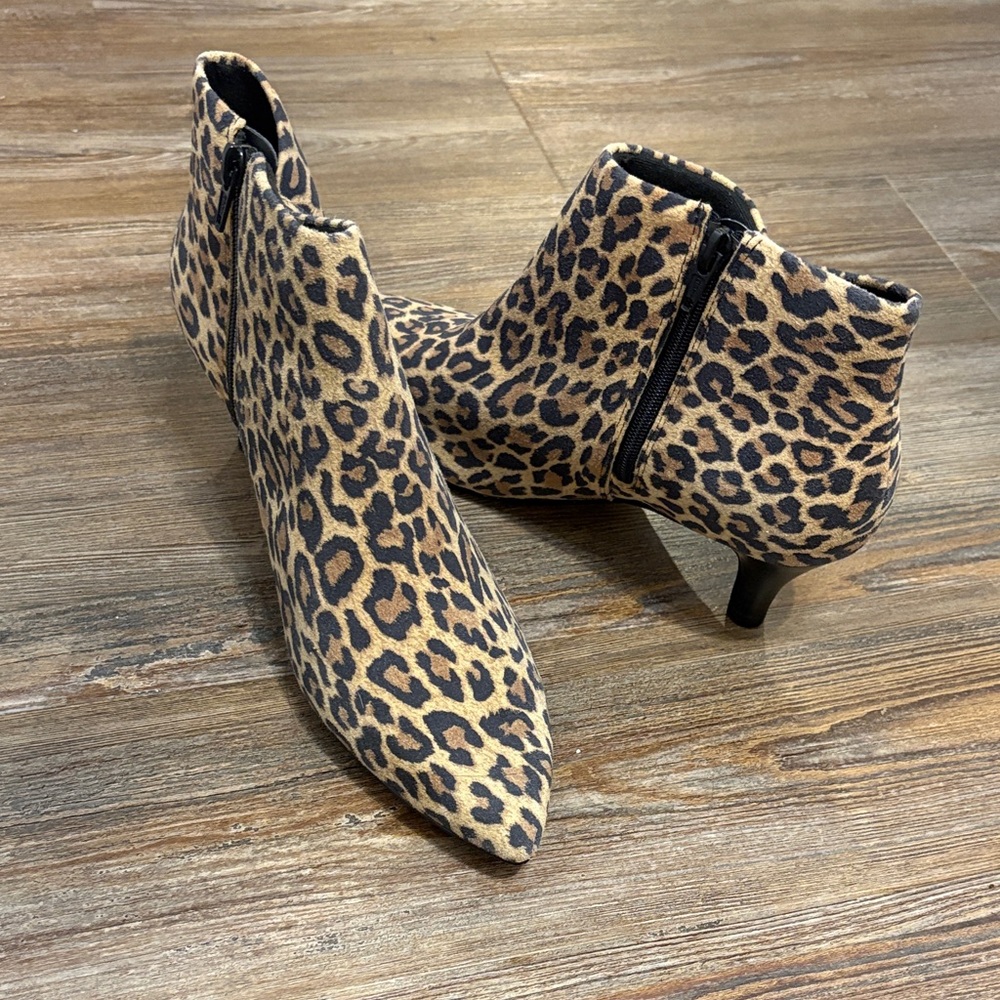 Collection B Leopard Print Ankle Booties